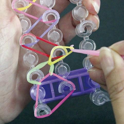 Colorful Bracelets made from Rubber Bands