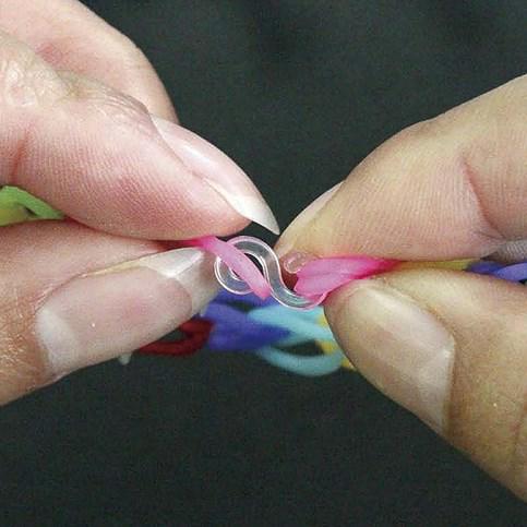 Colorful Bracelets made from Rubber Bands