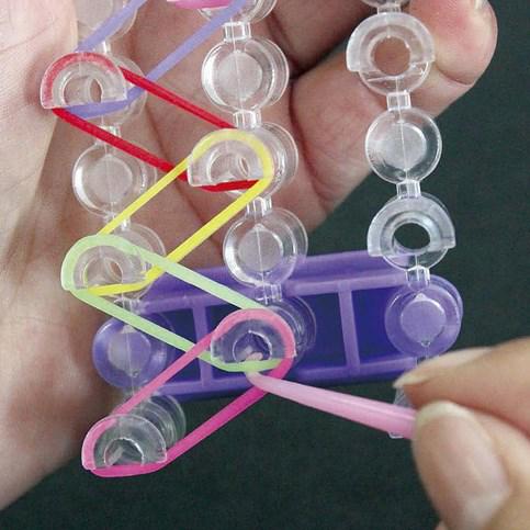 Colorful Bracelets made from Rubber Bands