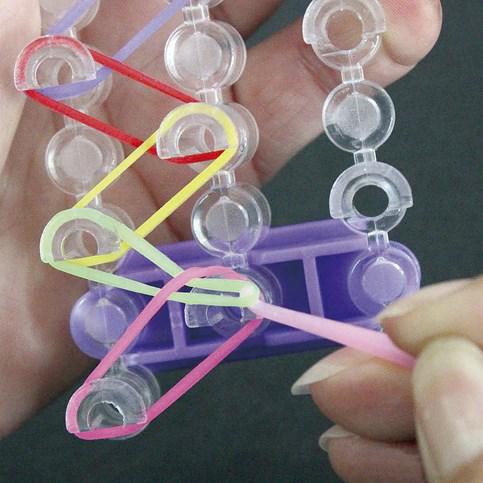 Colorful Bracelets made from Rubber Bands