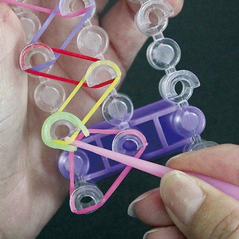 Colorful Bracelets made from Rubber Bands