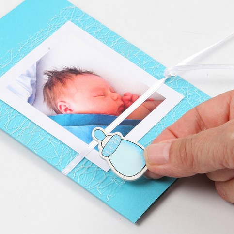 A turquoise Invitation for a Christening