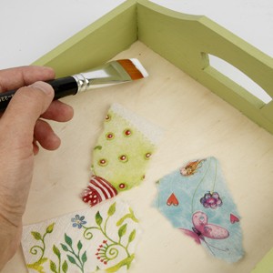 A lovely Tray with Decoupage