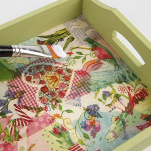 A lovely Tray with Decoupage