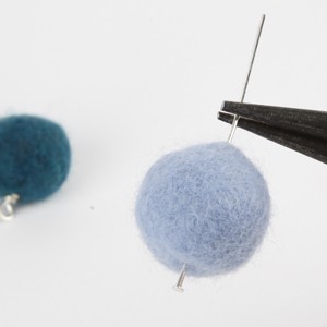 Trendy wool ball jewellery