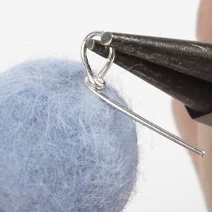 Trendy wool ball jewellery