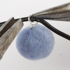 Trendy wool ball jewellery