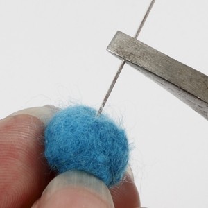 Trendy wool ball jewellery