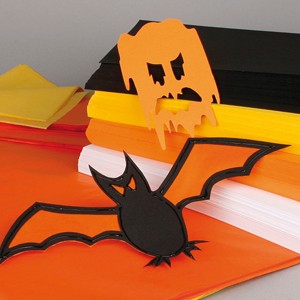 Halloween in cardboard, felt and tissue paper