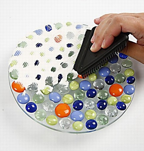 A Glass Dish with Mosaic Art