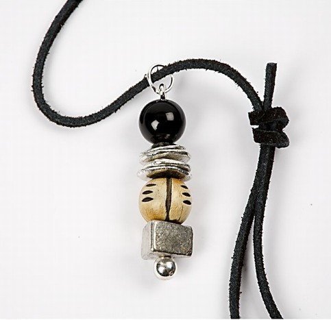 Leather Cord with Pendant Charm