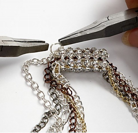 Necklace made from chains