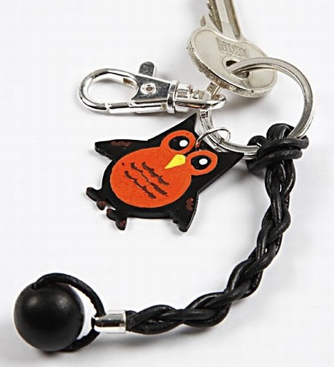 A Keyring with a Leather Cord