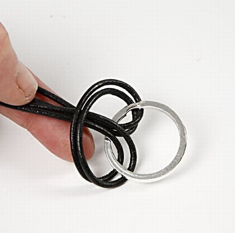 A Keyring with a Leather Cord