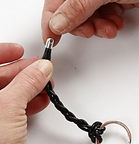 A Keyring with a Leather Cord