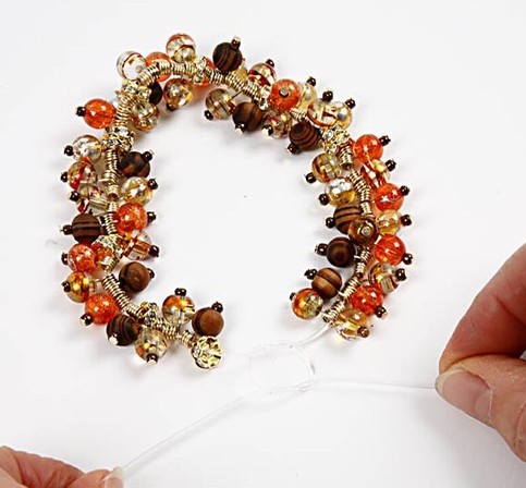 Bracelet with beads on head pins