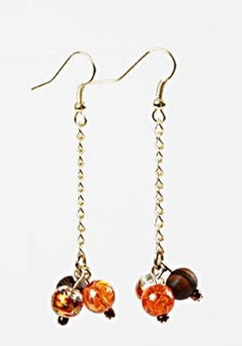 Earrings with a chain