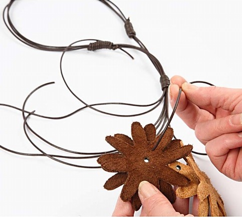 Real leather jewellery