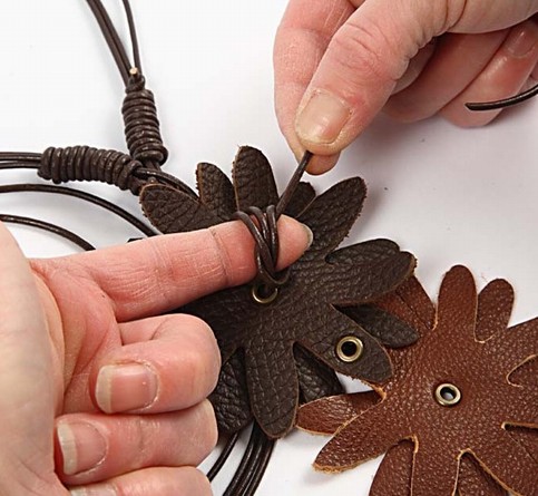 Real leather jewellery