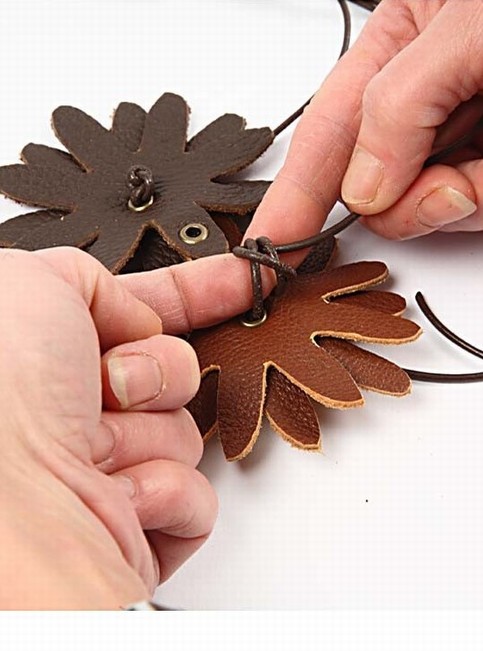 Real leather jewellery