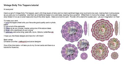 Vintage Doily Trio Toppers tutorial Image