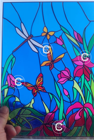 Using your cutting machine and stained glass vinyl Image