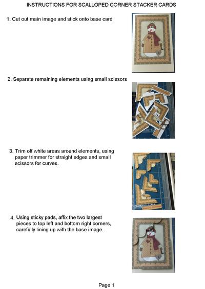 Instructions for Country Christmas Corner Stacker Cards Image