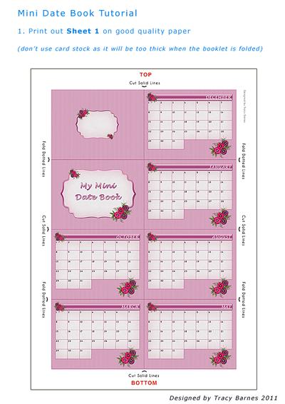 Mini Date Books Tutorial Image