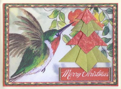 Origami Christmas Tree Card Tutorial Image