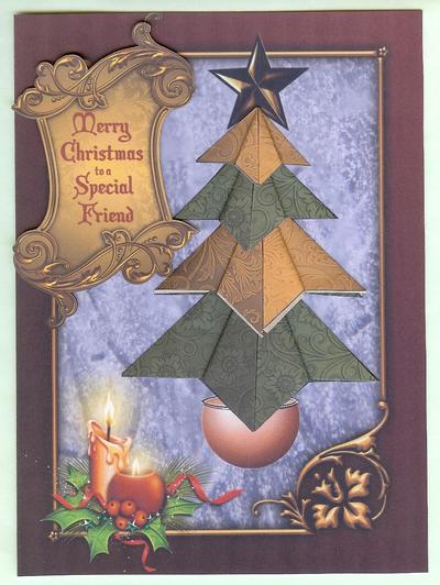 Origami Christmas Tree Card Tutorial Image-7