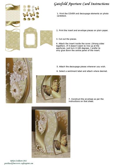 Gatefold Aperture Card instructions Image