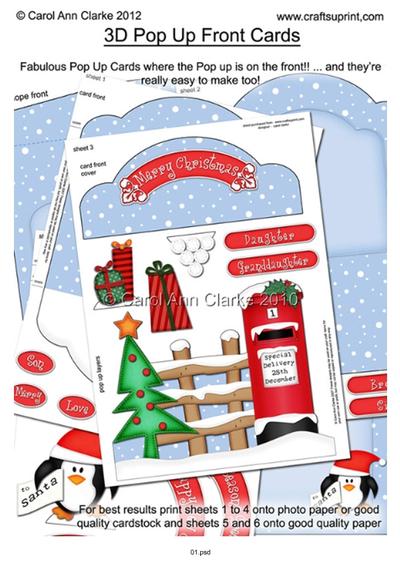 3D Pop Up Front Christmas Card Kits Tutorial PDF-2