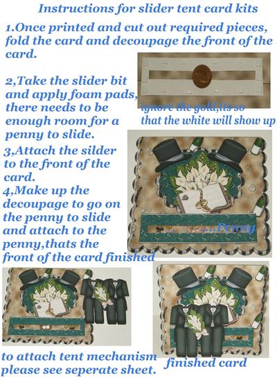 Instructions for slider tent card kits Image