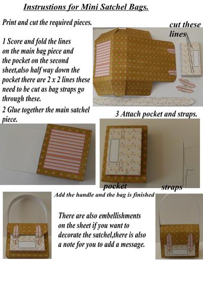 Satchel gift bag mini kit instructions Image