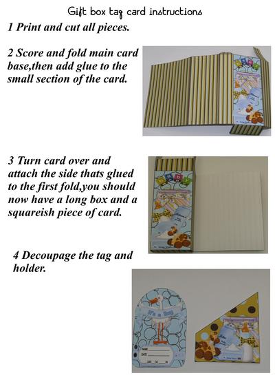 Gift box tag card mini kit instructions Image