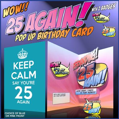 â??KEEP CALMâ?? and â??DONâ??T PANICâ?? Pop up cards with badges Image