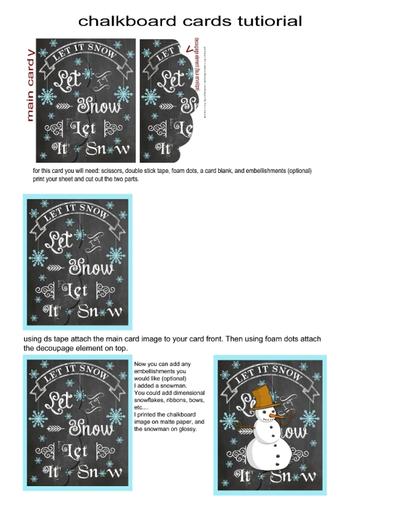 Chalkboard Christmas Card Sheets PDF