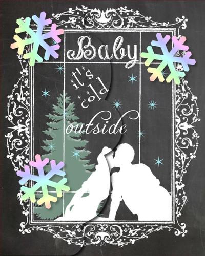 Chalkboard Christmas Card Sheets Image