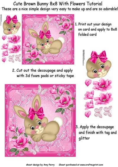 8x8 Bunny cards Tutorial Image