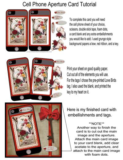 Cell Phone Card Sheet Tutorial Image