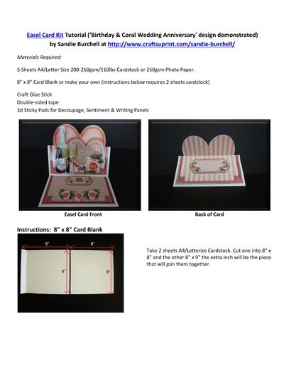 Easel Card Kits Tutorial PDF