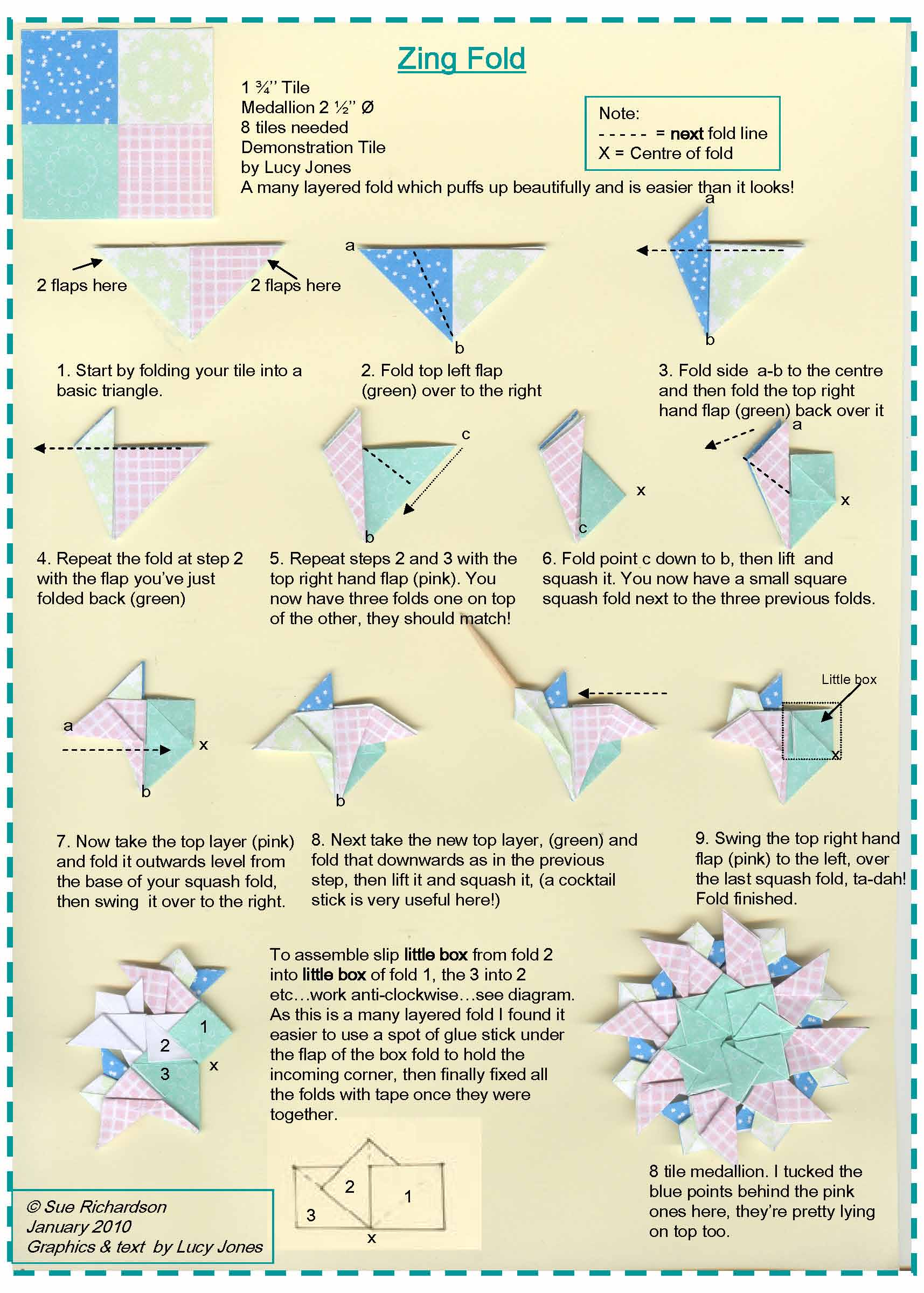 Tea Bag Fold: Zing Fold