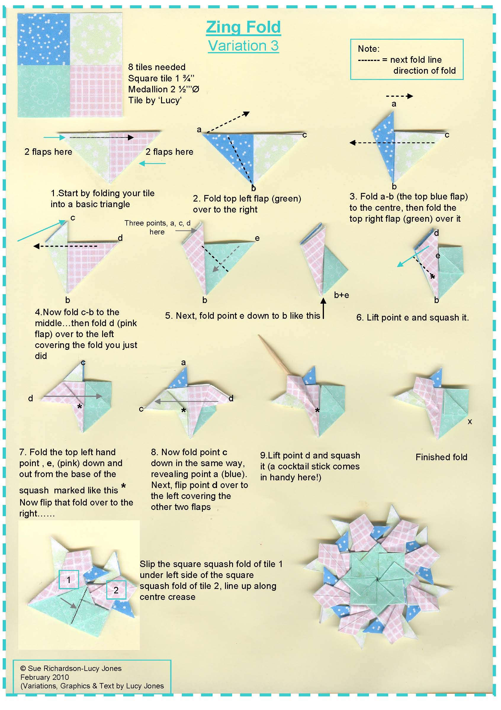 Tea Bag Fold: Zing Fold